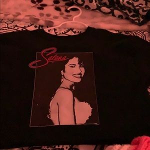 cropped long sleeve with selena face